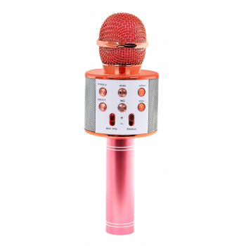 Mikrofon Karaoke Z Głośnikiem Różowe Złoto